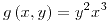 <tex>g\left(x,y\right)=y^{2}x^{3}</tex>