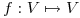 <tex>f: V \mapsto V</tex>