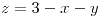 <tex>z=3-x-y</tex>