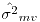 <tex>\hat{\sigma^{2}} _{mv}</tex>