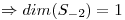 <tex>\Rightarrow dim(S_{-2})=1</tex>