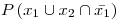 <tex>P\left(x_1 \cup x_2 \cap \bar{x_1}\right)</tex>