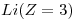 <tex>Li(Z=3)</tex>