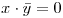 <tex> x\cdot \bar y = 0</tex>