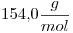 <tex>154.0\frac{g}{mol}</tex>