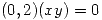<tex>(0,2)(xy)=0</tex>