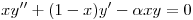 <tex>xy''+(1-x)y'-\alpha xy=0</tex>