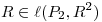 <tex>R\in \ell (P_{2} ,R^{2} )</tex>
