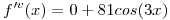 <tex>f'^v(x) = 0 + 81cos(3x)</tex>