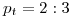 <tex>p_t=2:3</tex>