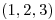 <tex>(1,2,3)</tex>