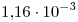 <tex>1.16\cdot 10^{-3}</tex>