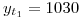 <tex> y_{t_{1}} = 1030 </tex>