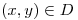 <tex>(x,y) \in D</tex> <tex>(x,y) \in D</tex>