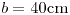 <tex>b=40\mbox{cm}</tex>