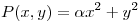<tex>P(x,y)=\alpha x^2 + y^2</tex>
