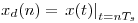 <tex>\displaystyle x_d(n) = \left. x(t)\right|_{t=nT_s}</tex>