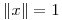 <tex>\|x\|=1</tex>