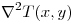 <tex>\nabla ^2 T(x,y)</tex>