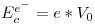 <tex>E_c^{e^-} = e*V_0</tex>