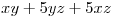 <tex>xy+5yz+5xz </tex>