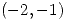 <tex>(-2,-1)</tex>