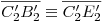 <tex>\overline{C'_2 B'_2}\equiv \overline{C'_2 E'_2}</tex>