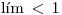 <tex> \lim \, < \, 1</tex>