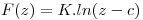 <tex>F(z)=K.ln(z-c)</tex>