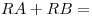 <tex>RA+RB=</tex>