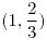 <tex>(1,\frac{2}{3})</tex>