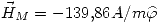<tex>\vec{H}_M=-139.86 A/m\widehat{\varphi}</tex>