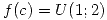 <tex>f(c) = U(1;2)</tex>