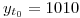 <tex> y_{t_{0}} = 1010 </tex>