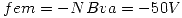 <tex>fem=-NBva=-50V</tex>