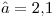 <tex>\hat a = 2.1</tex>