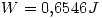 <tex>W=0.6546 J</tex>