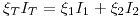 <tex> \xi_T I_T = \xi_1 I_1 + \xi_2 I_2 </tex>