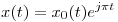 <tex>x(t) = x_0(t) e^{j\pi t}</tex>