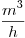 <tex>\frac{m^3}{h}</tex>