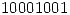 <tex>10001001</tex>