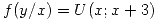 <tex> f(y/x)=U(x;x+3)</tex> <tex> f(y/x)=U(x;x+3)</tex>