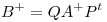 <tex>B^+=QA^+P^t</tex>