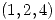 <tex>(1,2,4)</tex>