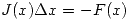 <tex>J(x)\Delta x=-F(x)</tex>