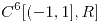 <tex> C^{6}[(-1,1],R] </tex>