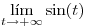 <tex>\lim_{t \to +\infty} \sin(t)</tex>