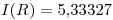 <tex>I(R)=5.33327</tex>
