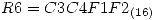 <tex>R6 = C3C4F1F2_{(16)}</tex>