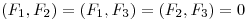 <tex>(F_{1},F_{2})=(F_{1},F_{3})=(F_{2},F_{3})=0</tex>